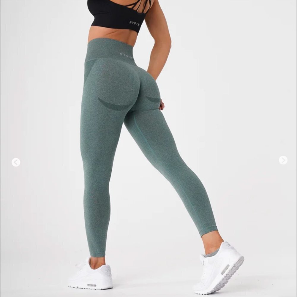 NVGTN Contour Seamless High Waisted Leggings Forest Green Size XS - Picture 3 of 10